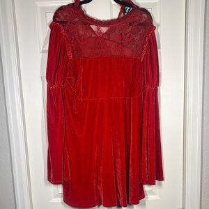 Killstar  Red Velvet and Lace  Dress